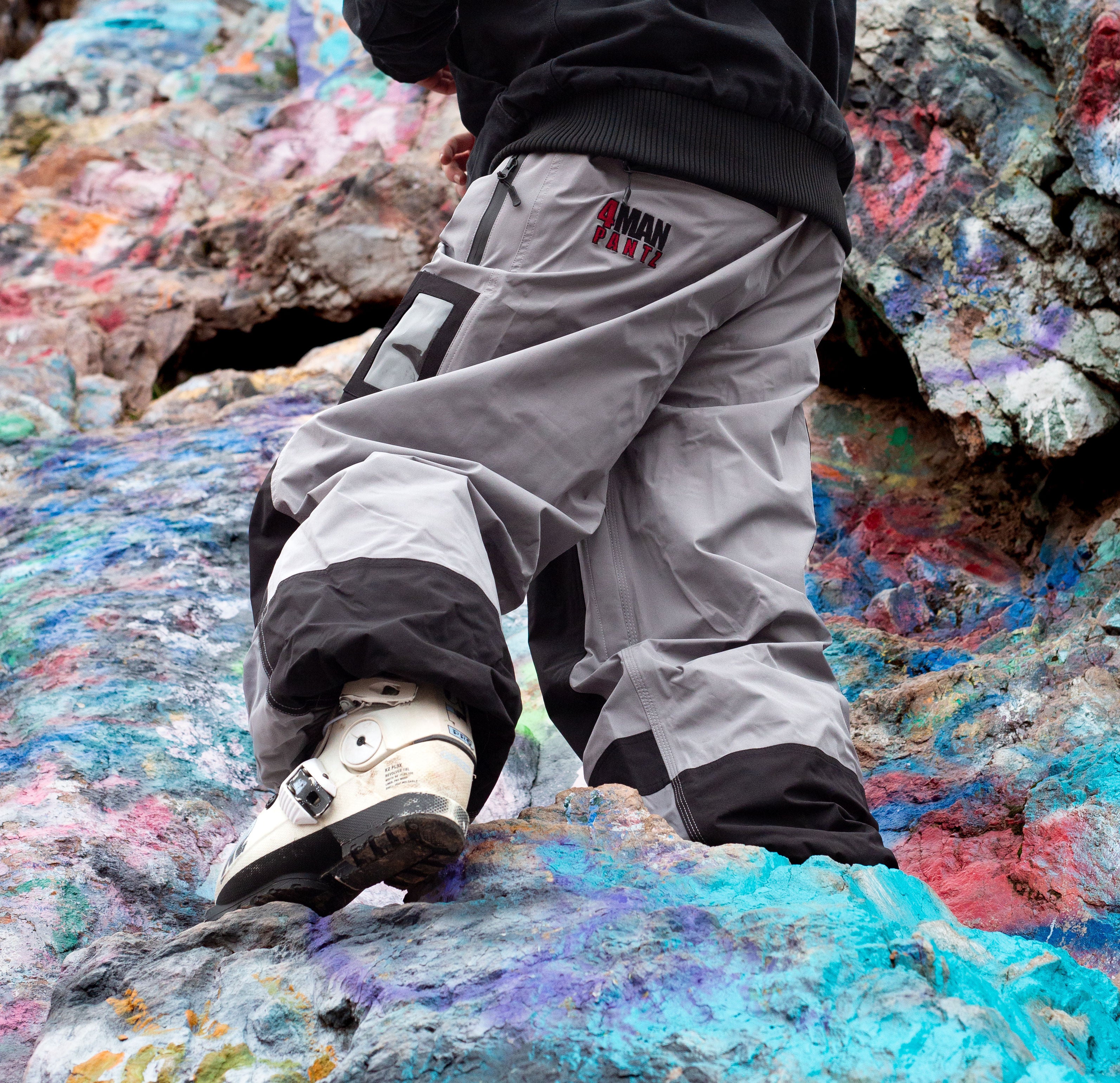 V1 Double Knee - Grey/Black